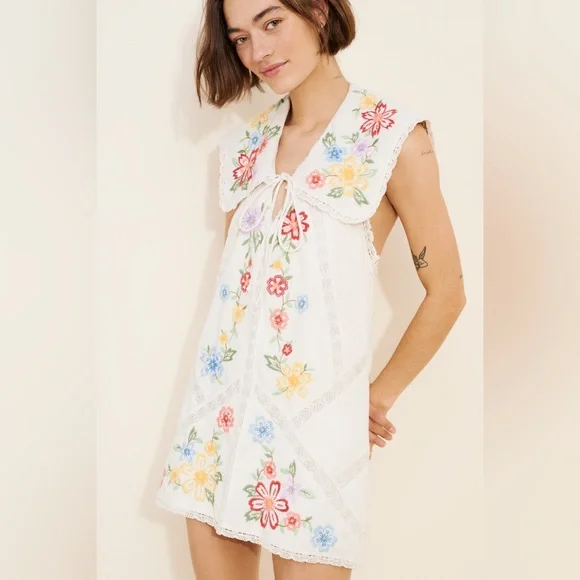 Free People Willow Embroidered Mini Dress - Picture 4 of 11